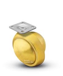 CASTER BALL 2 in METAL PLATE Brass
